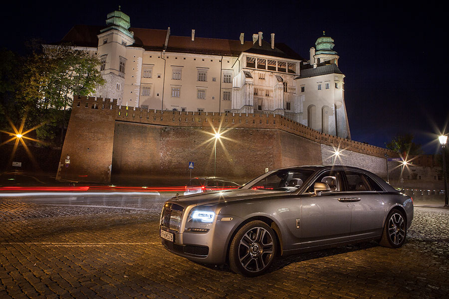 Rolls-Royce at the Royal Castle in Cracow Poland
