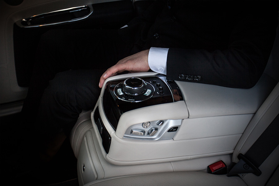 Rolls-Royce inside the car